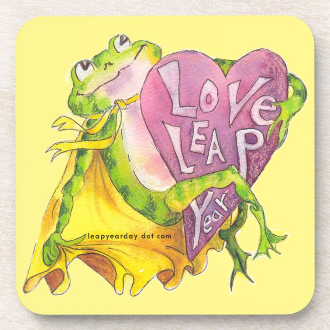 DESSOUS-DE-VERRE GRENOUILLE D'ANNÉE BISSEXTILE D'AMOUR (Devant)