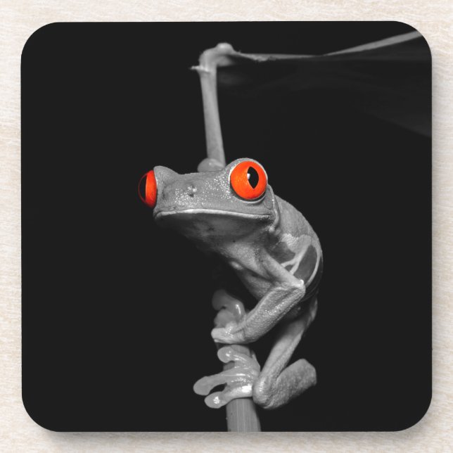 Dessous-de-verre Grenouille d'arbre observée par rouge (Devant)