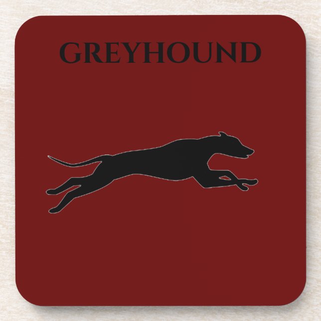 DESSOUS DE VERRE GREYHOUND avec dossier en liège. (Devant)