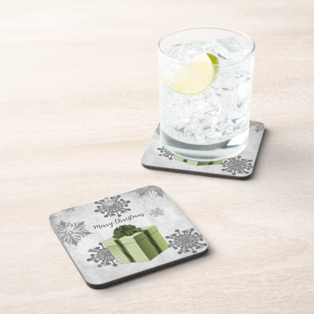 Dessous-de-verre Grille-pain cadeau de Noël vert (Côté Droit)