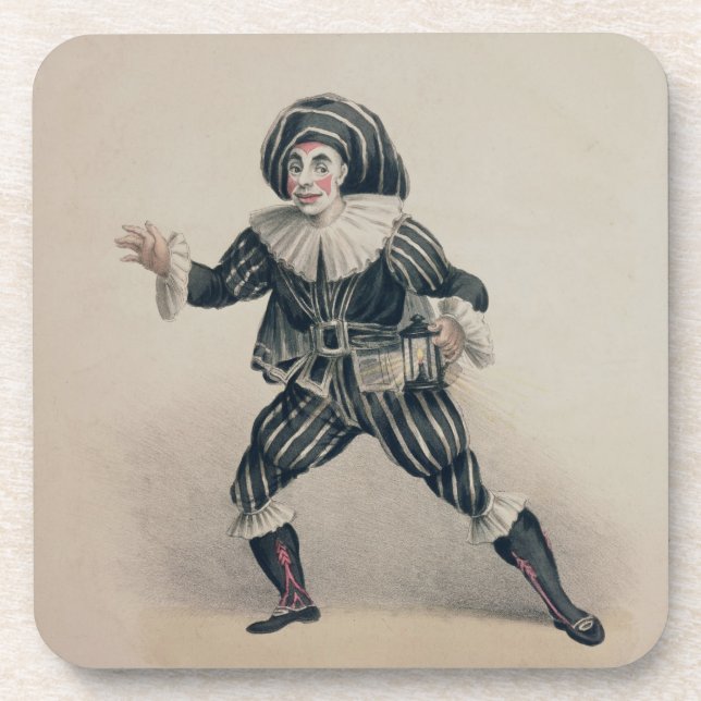 Dessous-de-verre Grimaldi comme Scaramouche, du dell'Ar de Commedia (Devant)