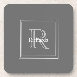 Dessous de verre gris du monogramme S/6