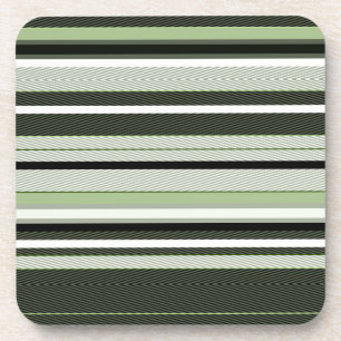 Dessous-de-verre Gris, vert, rayures blanches.