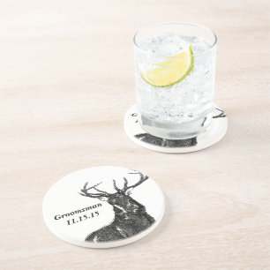 Dessous de verre Groomsman Vintage Buck