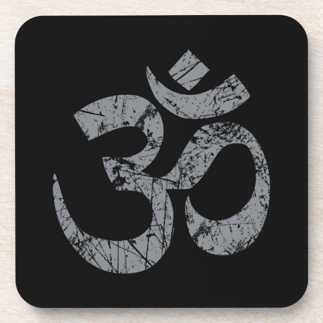 Dessous-de-verre Grunge OM Symbole Spiritualité Yoga (Devant)