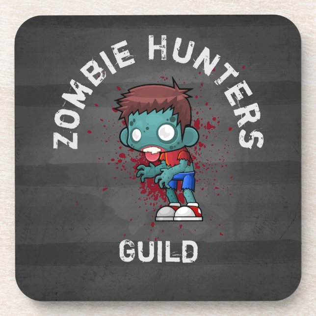 Dessous-de-verre Guilde de chasseurs de zombie avec strate de sang  (Devant)