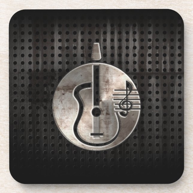 Dessous-de-verre Guitare acoustique rocailleuse (Devant)
