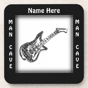 Dessous-de-verre Guitare électrique Homme Cave personnalisée