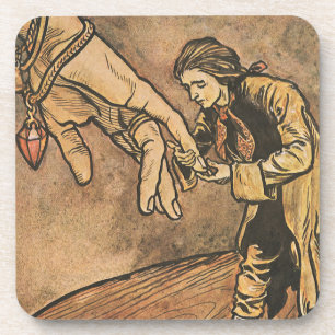 Dessous-de-verre Gulliver's Travels vintage par Arthur Rackham