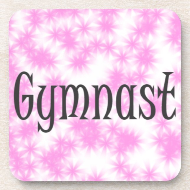 Dessous-de-verre Gymnaste rose et blanc (Devant)