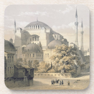 Dessous-de-verre Haghia Sophia, plat 19 : vue extérieure du mosq