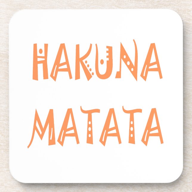 Dessous-de-verre Hakuna Matata - Art Tribal Africain (Devant)