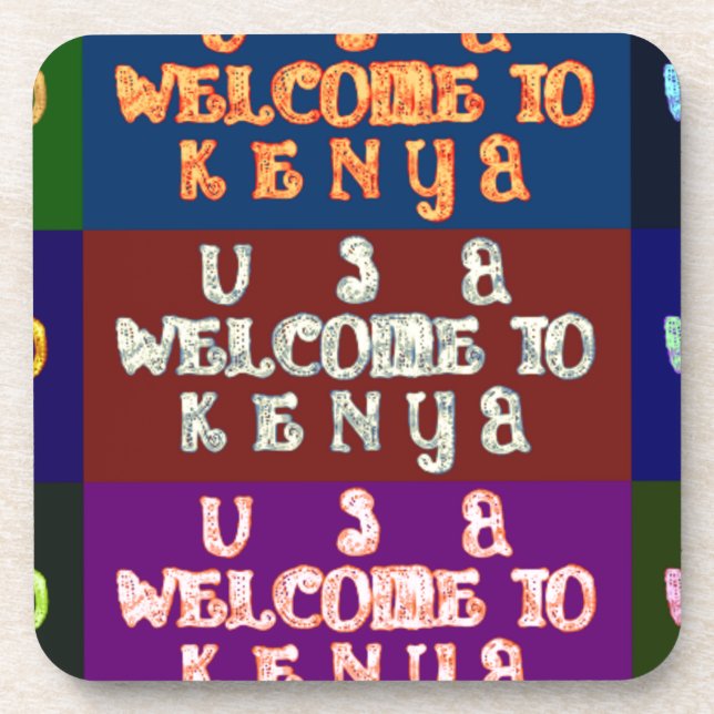 Dessous-de-verre Hakuna Matata Bienvenue au Kenya.png (Devant)