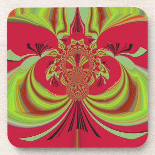 Dessous-de-verre Hakuna Matata red yellow design