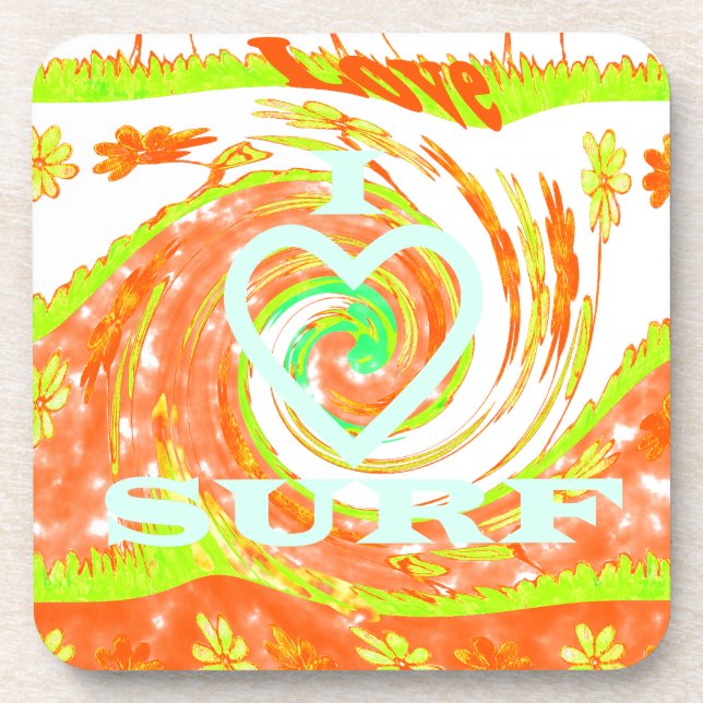Dessous-de-verre Hakuna Matata Summer Baby Kids I Love Surf..png (Devant)