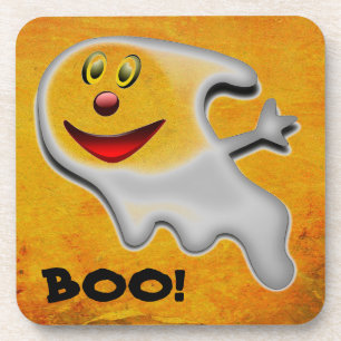 Dessous de verre Halloween fantôme en plastique du