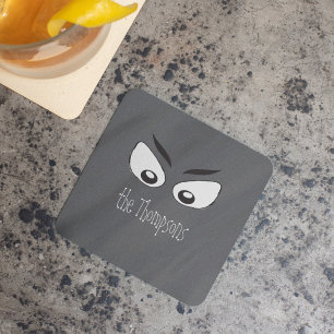 Dessous-de-verre Halloween moderne Éffrayant Black Eyes