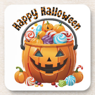 Dessous-de-verre Halloween Pail Ou Treat Pail & Candy
