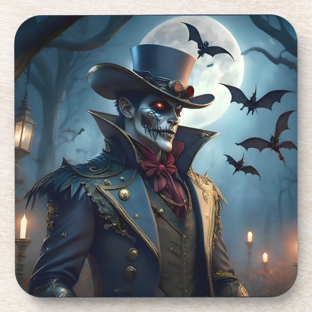 Dessous-de-verre Halloween Steampunk Southern Gentleman Zombie (Devant)