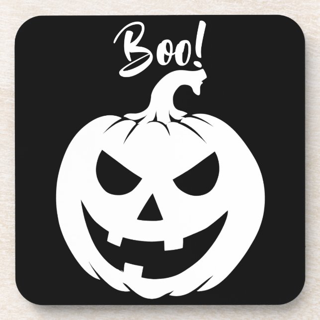 Dessous-de-verre Halloween Visage effrayant Jack-O-Lanterne Personn (Devant)