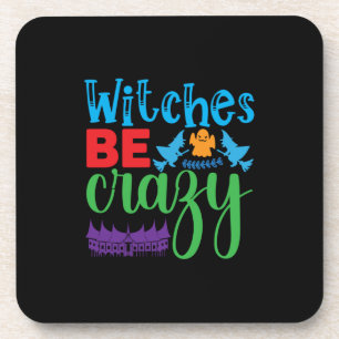 Dessous-de-verre Halloween Witch Be Crazy