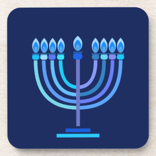 Dessous-de-verre Hanukkiah Happy Hanoukka Juive Fête Menorah