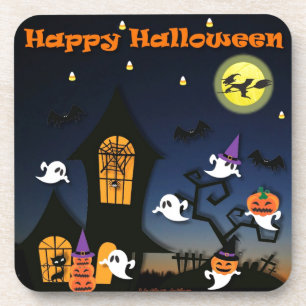Dessous-de-verre Happy Halloween Haunted House