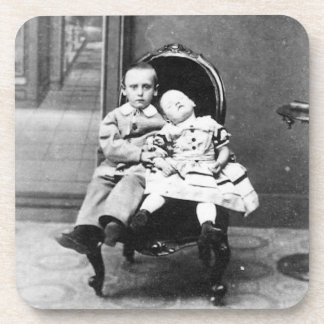 Dessous-de-verre Haunting Vintage Sibling Portrait 