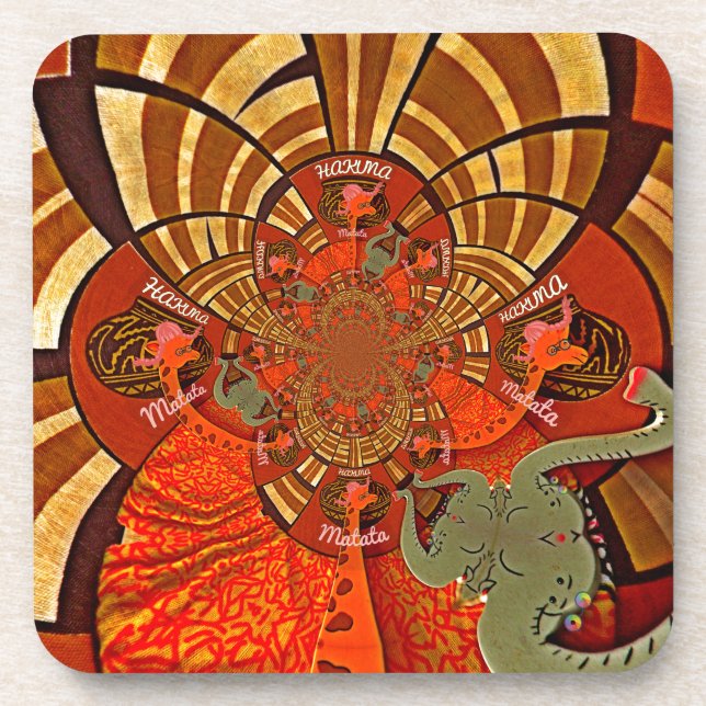 Dessous-de-verre Hauteurs de Whimsical : Belle girafe drôle Africai (Devant)