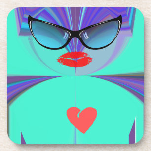Dessous-de-verre Heart Selfie