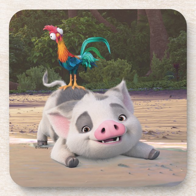 Dessous-de-verre Heihei et Pua Playtime (Devant)