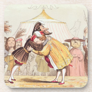 Dessous-de-verre Henry VIII (1491-1547) et Francis I de la France