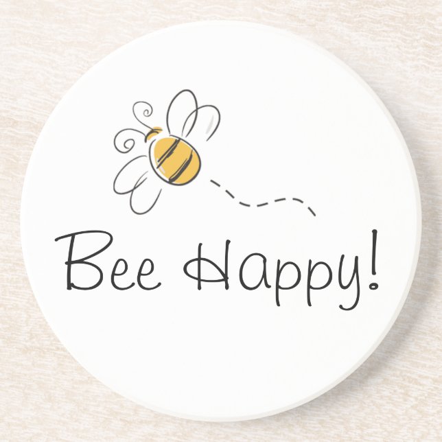 Dessous de verre heureux d'abeille (Devant)