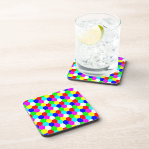 DESSOUS-DE-VERRE HEXAGONS COLORÉS