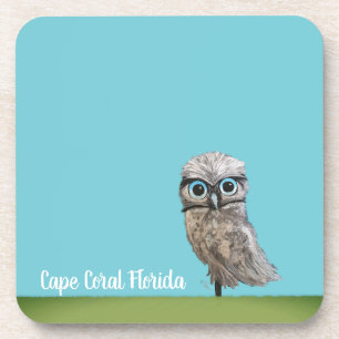 Dessous-de-verre Hibou creusant de corail de cap