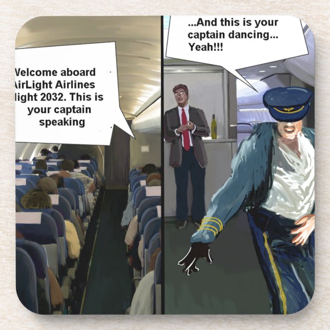 Dessous-de-verre Hipster Pilot Funny (Devant)