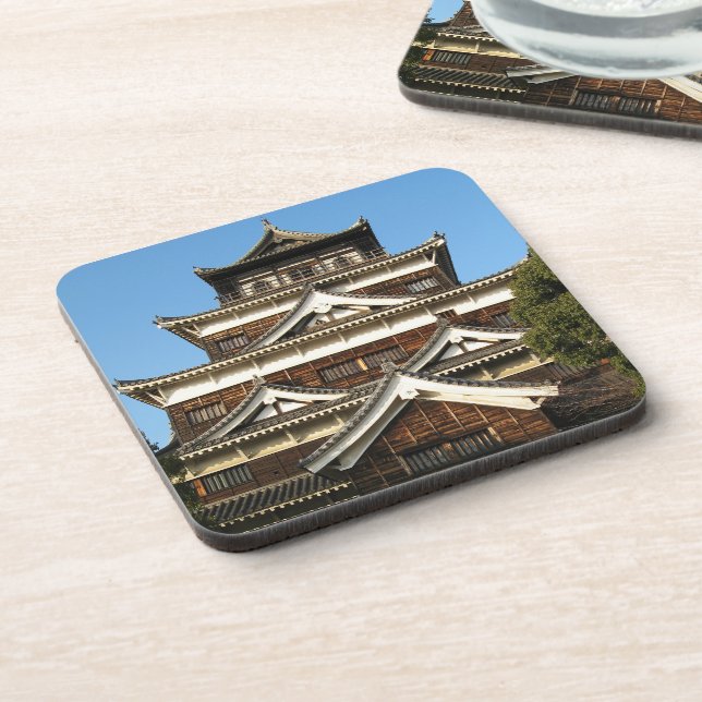 Dessous-de-verre Hiroshima Castle 広 島 城, Hiroshima, Japon (Côté gauche)