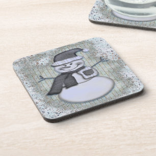Dessous-de-verre hiver Frost Snowman Décor de Noël