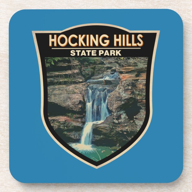 Dessous-de-verre Hocking Hills State Park Ohio Art (Devant)