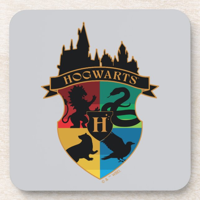 Dessous-de-verre HoGWARTS™ Castle Crest House Insigne de fierté (Devant)