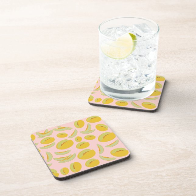 Dessous-de-verre Honeydew Melons Motif de fruits (Côté Droit)