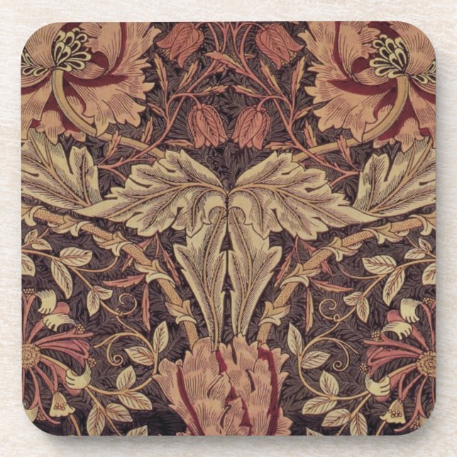 Dessous-de-verre Honeysuckie par William Morris, Garden Flowers Art (Devant)