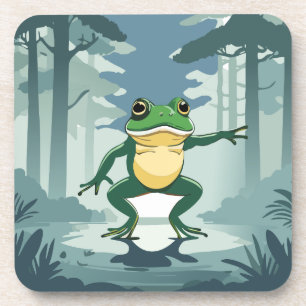 Dessous-de-verre Hopping Bons Temps Grenouille Dans Un Dessous de v