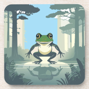 Dessous-de-verre Hopping Bons Temps Grenouille Dans Un Dessous de v
