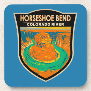 Dessous-de-verre Horseshoe Bend Colorado River Vintage 