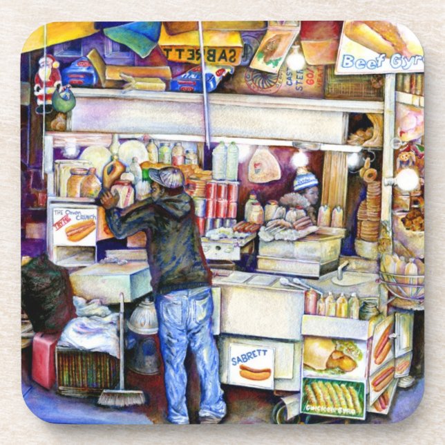 Dessous-de-verre Hot Dog God, New York (Devant)
