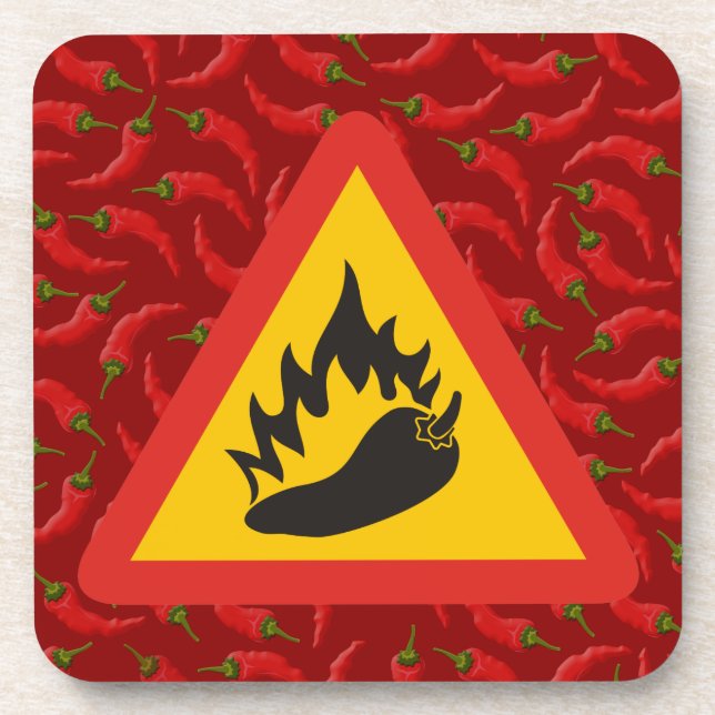 Dessous-de-verre Hot pepper danger (Devant)