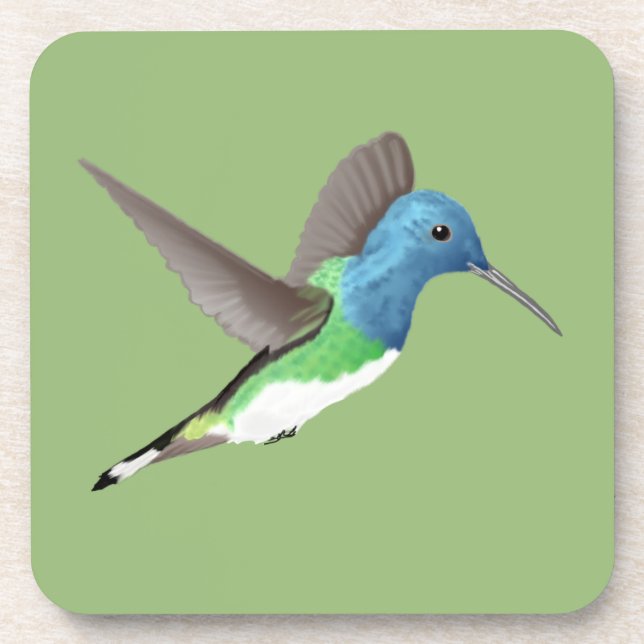 Dessous-de-verre Hovering Jacobin Hummingbird - transparent. (Devant)