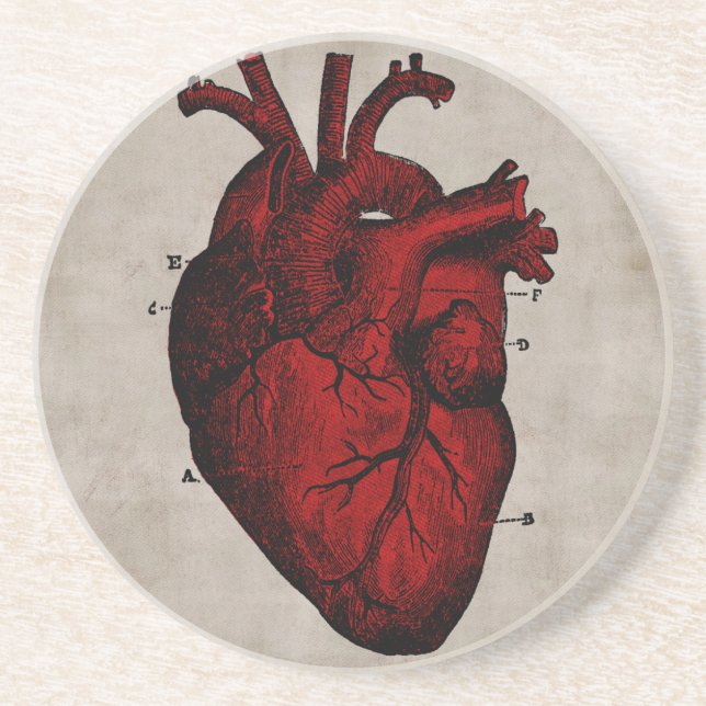 Dessous de verre humains de coeur (Devant)