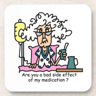 Dessous-de-verre Humour de l'effet secondaire des médicaments